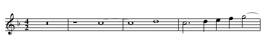 Missa Quinti toni Agnus I - staff notation