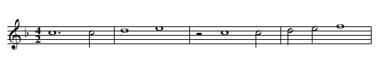 Missa Quinti toni Crucifixus Credo - staff notation