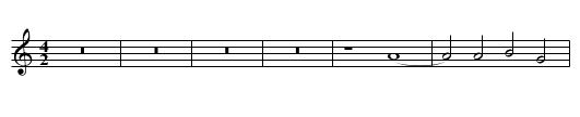 Missa Repleatur os meum laude Benedictus - staff notation