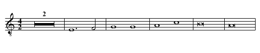 Missa Rosina / Kyrie - staff notation