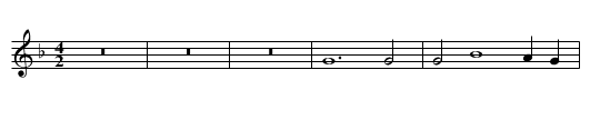 Missa Salve regina Domine Deus Gloria - staff notation