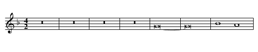 Missa Salvum me fac Agnus I - staff notation