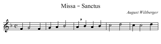 Missa – Sanctus - staff notation