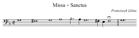 Missa – Sanctus - staff notation
