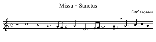 Missa – Sanctus - staff notation