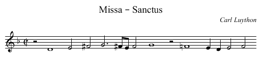 Missa – Sanctus - staff notation