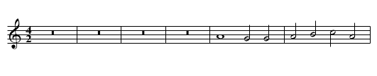 Missa Sine nomine (1567) Gloria - staff notation