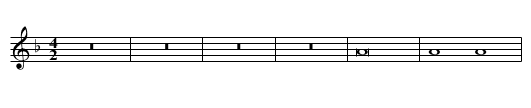 Missa Sine nomine (1591) First Section Credo - staff notation