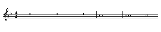 Missa Sine nomine (1591) First Section Kyrie - staff notation