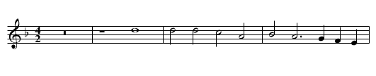 Missa Sine nomine (1591) Kyrie II - staff notation