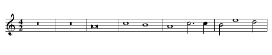 Missa Sine nomine (1599) Crucifixus Credo - staff notation