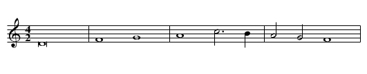 Missa Spem In Alium Crucifixus Credo - staff notation