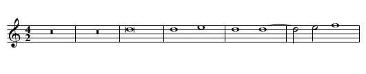 Missa Tu es Petrus (1887) Agnus I - staff notation
