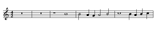 Missa Tu es Petrus (1887) First Section Credo - staff notation