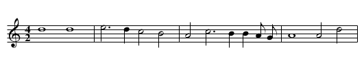 Missa Ut re mi fa sol la Agnus I - staff notation