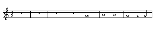 Missa Veni creator Spiritus First Section Credo - staff notation