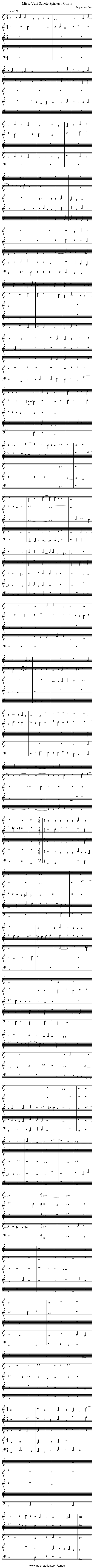 Missa Veni Sancte Spiritus / Gloria - staff notation