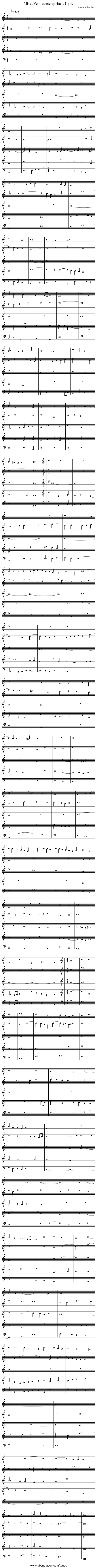 Missa Veni sancte spiritus / Kyrie - staff notation