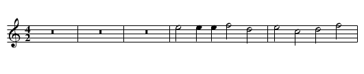 Missa Vestiva i colli Hosanna Benedictus - staff notation