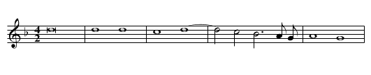 Missa Viri Galilaei Agnus I - staff notation