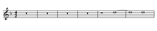 Missa Viri Galilaei First Section Sanctus - staff notation