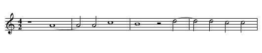 Missa Virtute magna Crucifixus Credo - staff notation