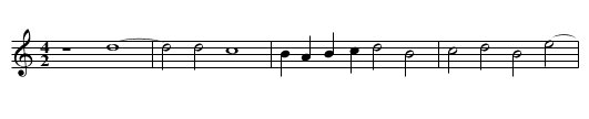 Missa Virtute magna First Section Benedictus - staff notation