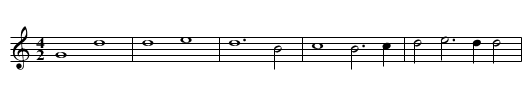 Missa Virtute magna First Section Credo - staff notation