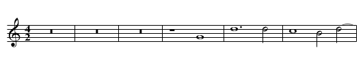 Missa Virtute magna Kyrie - staff notation