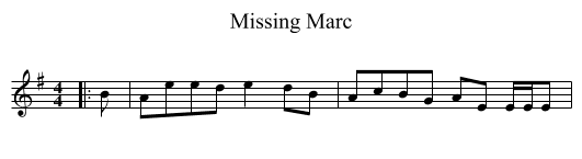 Missing Marc - staff notation