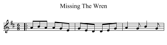 Missing The Wren - staff notation