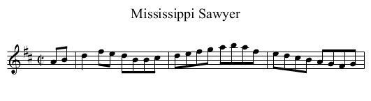 Mississippi Sawyer - staff notation