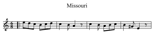 Missouri - staff notation