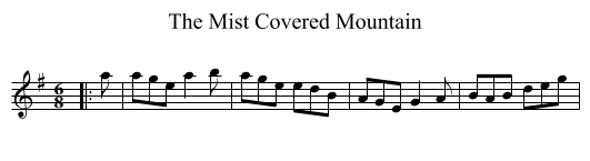 Mist Covered Mountain, The  - staff notation