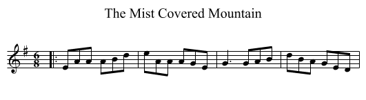 Mist Covered Mountain, The  - staff notation
