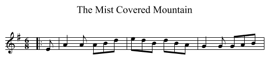 Mist Covered Mountain, The  - staff notation
