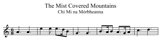 Mist Covered Mountains, The - staff notation