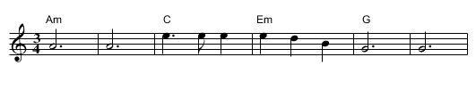 Mist Covered Mountains - staff notation