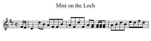 Mist on the Loch - staff notation