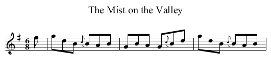 Mist on the Valley, The - staff notation