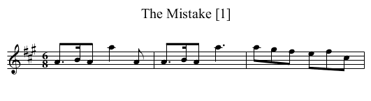 Mistake [1], The - staff notation