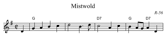 Mistwold - staff notation