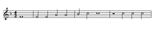 Mit Gott - staff notation