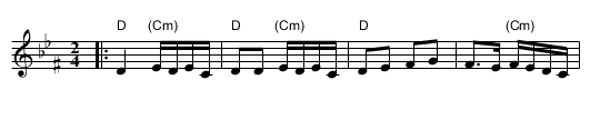 Mitzvo Tants mit der Kale - staff notation