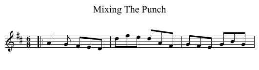 Mixing The Punch - staff notation
