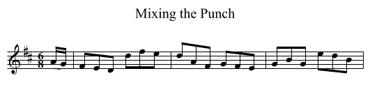 Mixing the Punch - staff notation