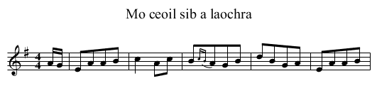 Mo ceoil sib a laochra - staff notation