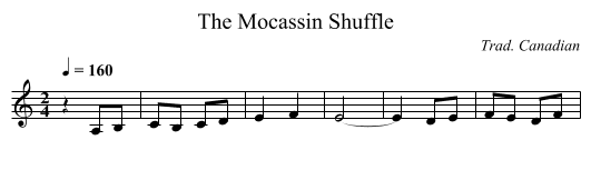 Mocassin Shuffle, The - staff notation
