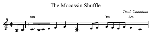 Mocassin Shuffle, The - staff notation