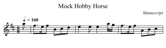 Mock Hobby Horse - staff notation